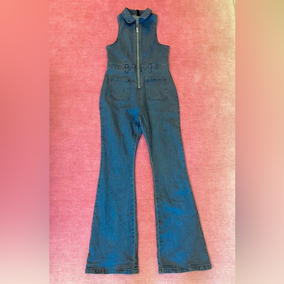 Cider Denim Zip-Up Jumpsuit - Picture 1 of 5